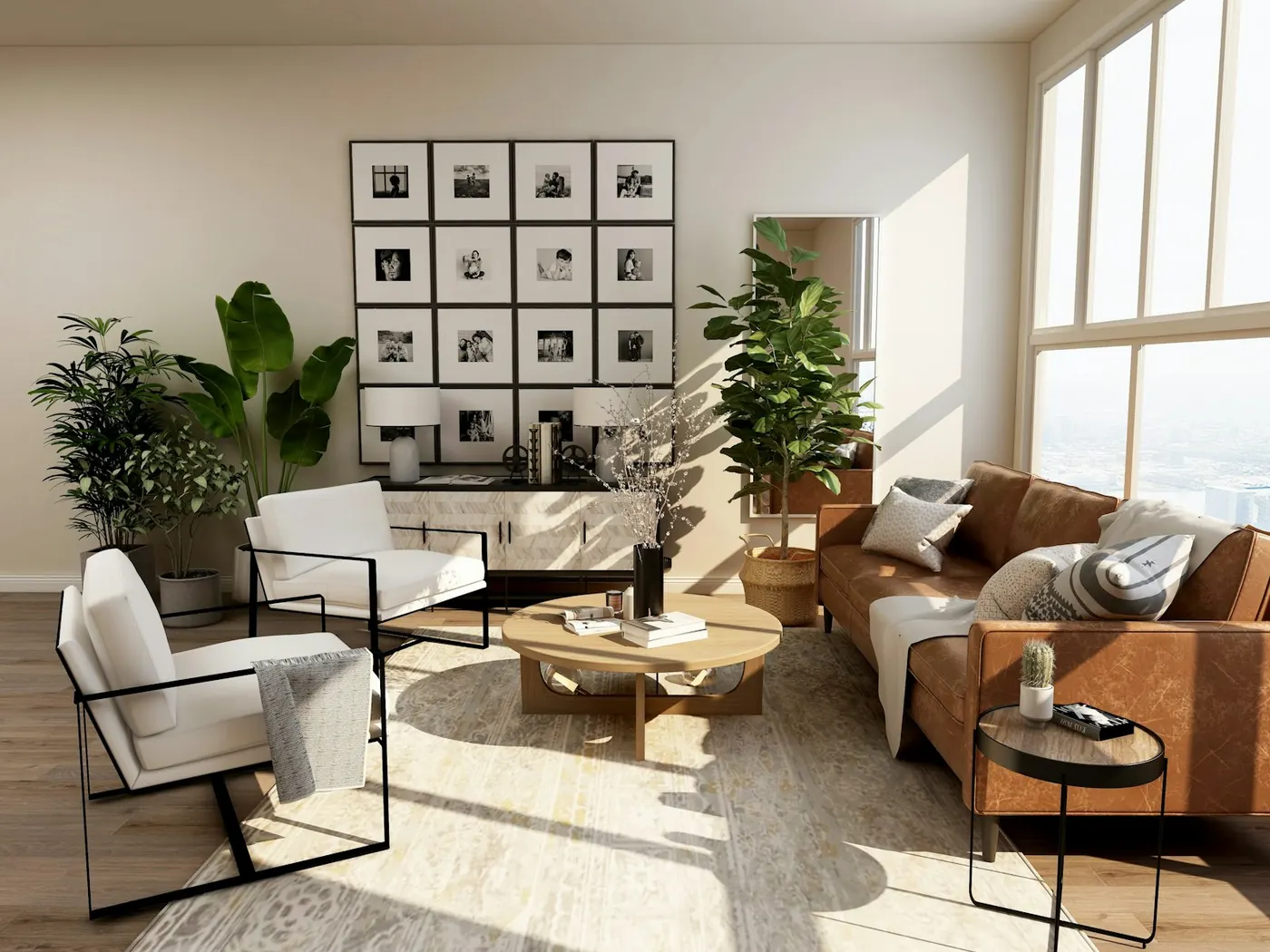 Clean bright home interior.